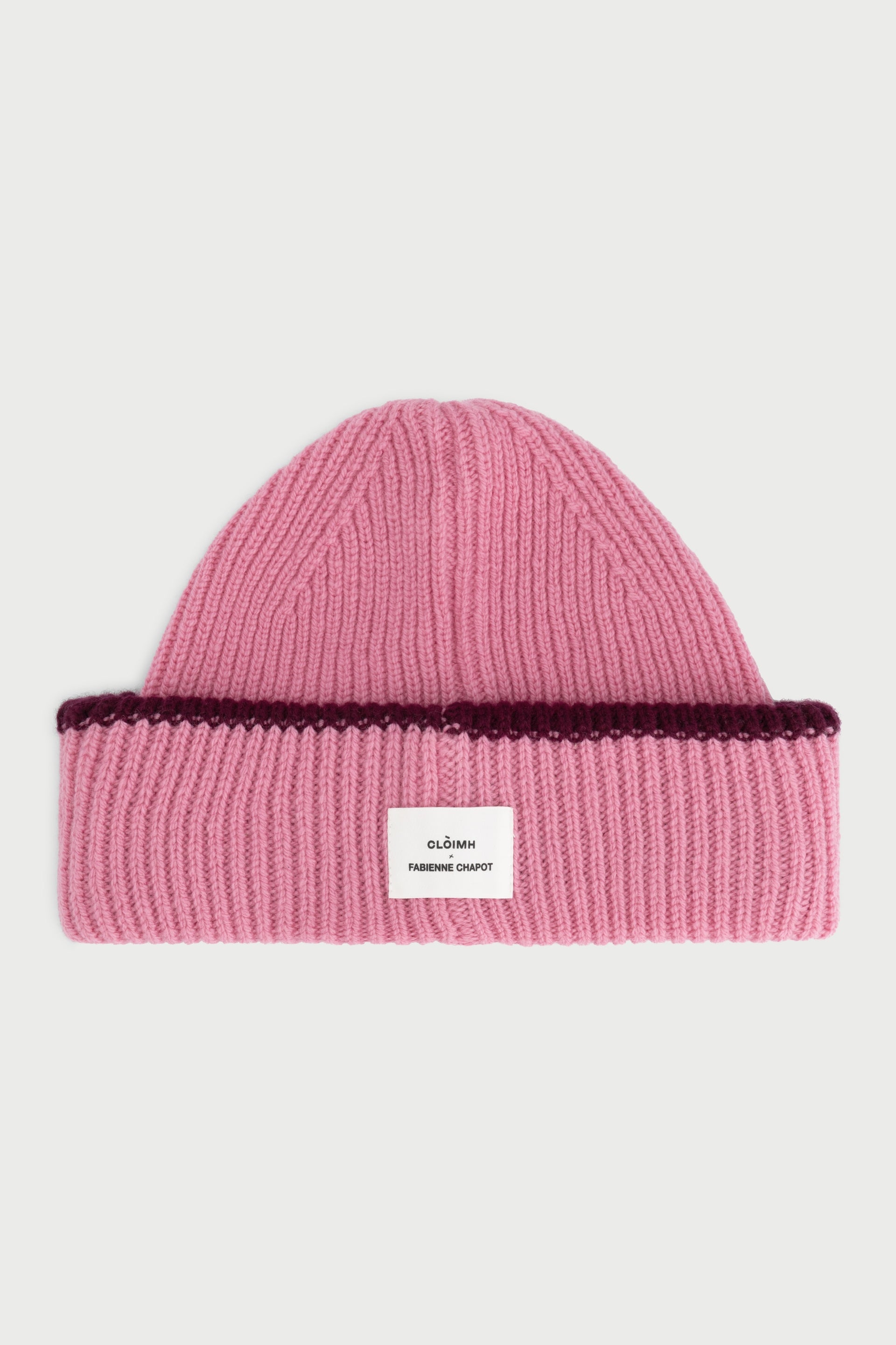 FC X CLOIMH Chunky Wool Beanie | Pink/Burgundy