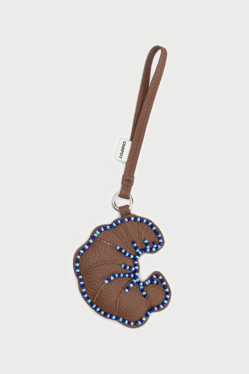 Croissant Bag Charm | Cognac