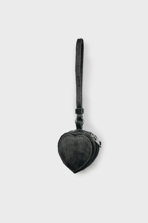 Heart Pocket Bag Charm | Black