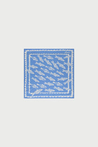 School Of Fishes Scarf | Marina Blue/Cosy Whi