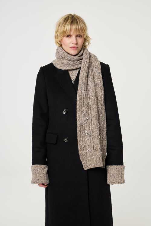 Fenna Scarf | Dark Oatmeal Melange