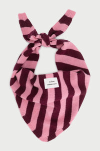 FC X CLÒIMH Wool Triangle Scarf | Burgundy/Pink