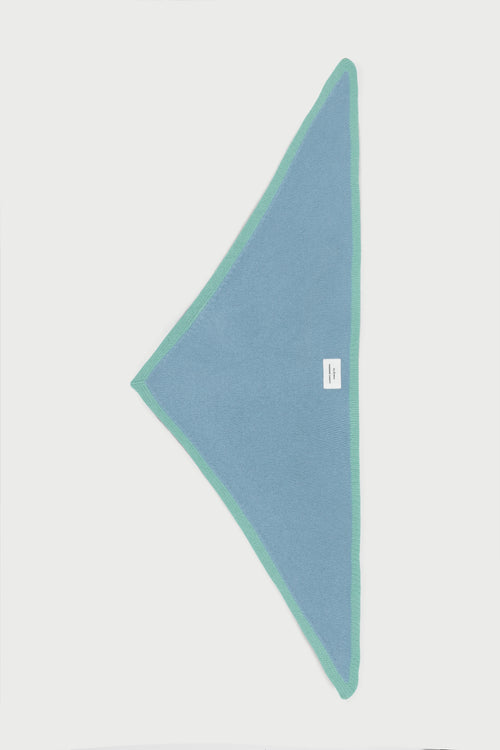 FC X CLOIMH Wool Triangle Scarf | Light Blue/Mint Green