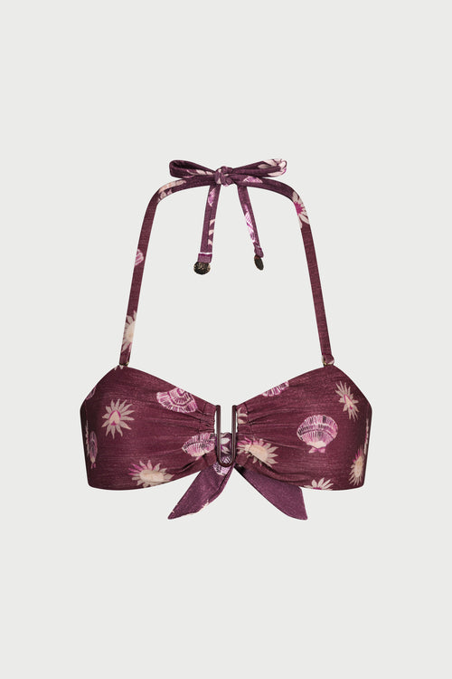 Nadine Bikini Top | Cocoa/Cosy White