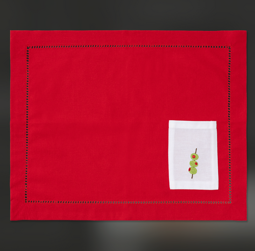 FC X Kulu Club Pocket Placemats | Red/White