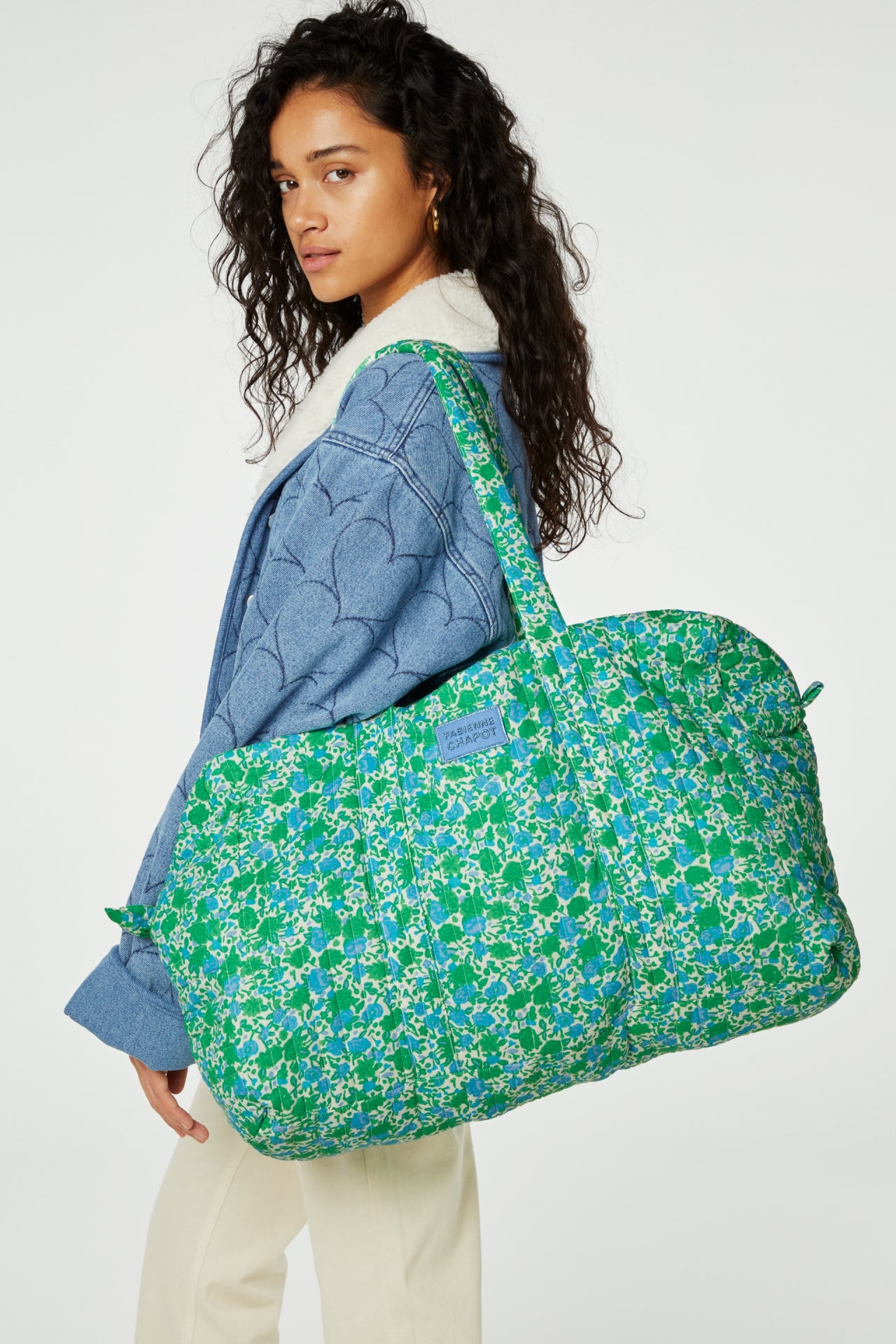 Wendy Weekender Bag | Green Apple/Blue Dre