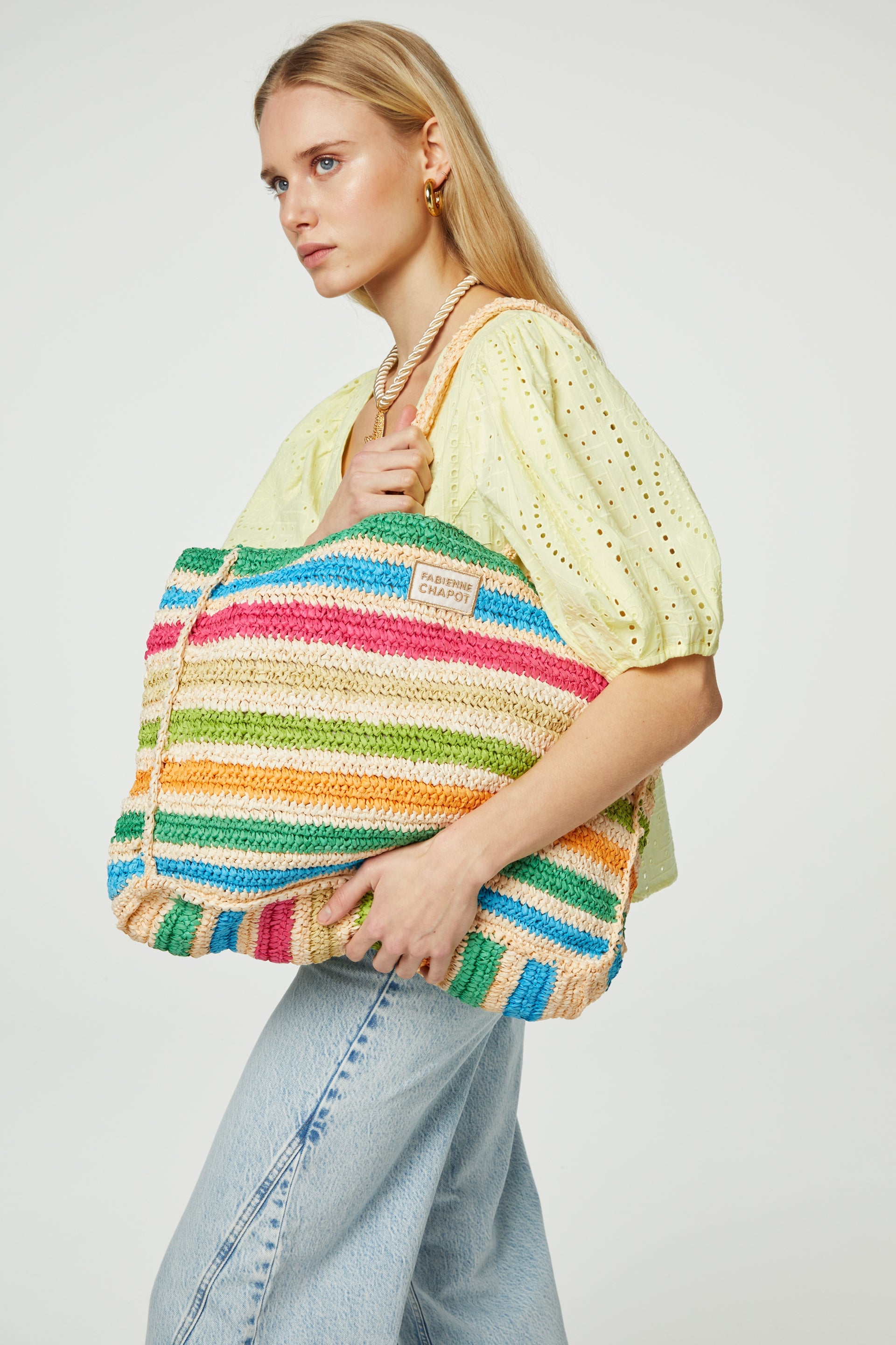 Naomi Tote Bag | Multi Stripe