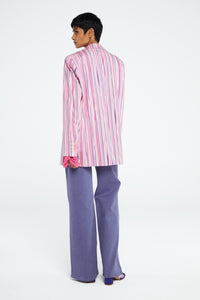 Benny Blazer | Cream White/Pink Can