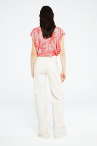 Bibi Blouse | Pink Grapefruit/Char
