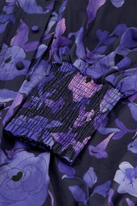 Arlene Blouse | Navy/Poppy Purple