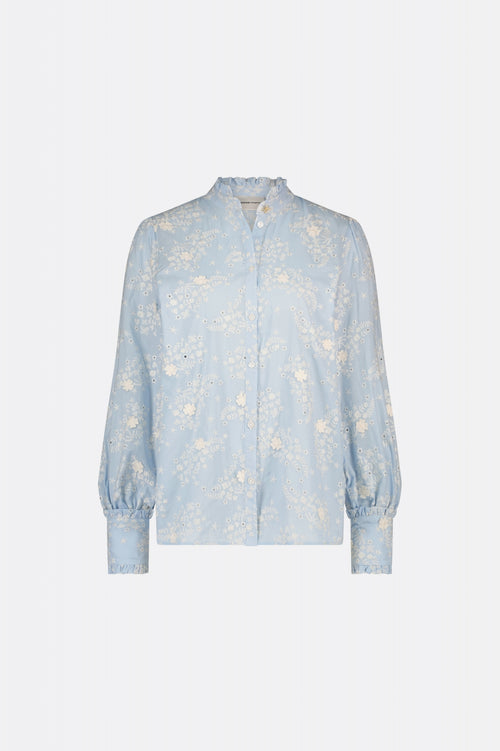 Brody Broderie Blouse | Summer Blue