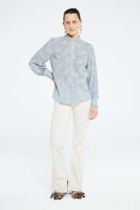 Brody Broderie Blouse | Summer Blue