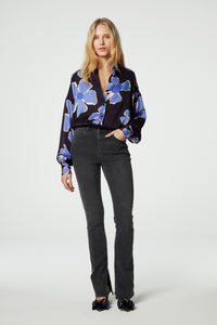 Gabriel Blouse | Black/Cornflower Blu