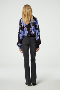 Gabriel Blouse | Black/Cornflower Blu