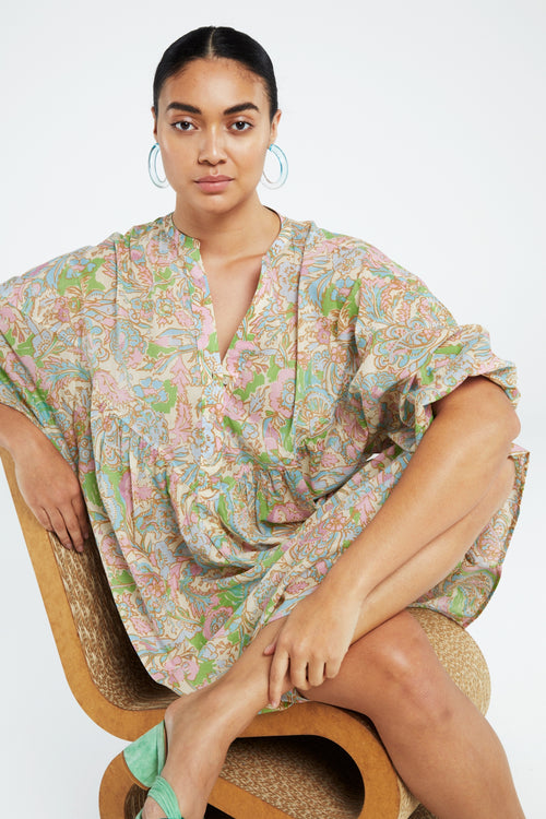 Dover Dress | Sandy Beach/Pink Can