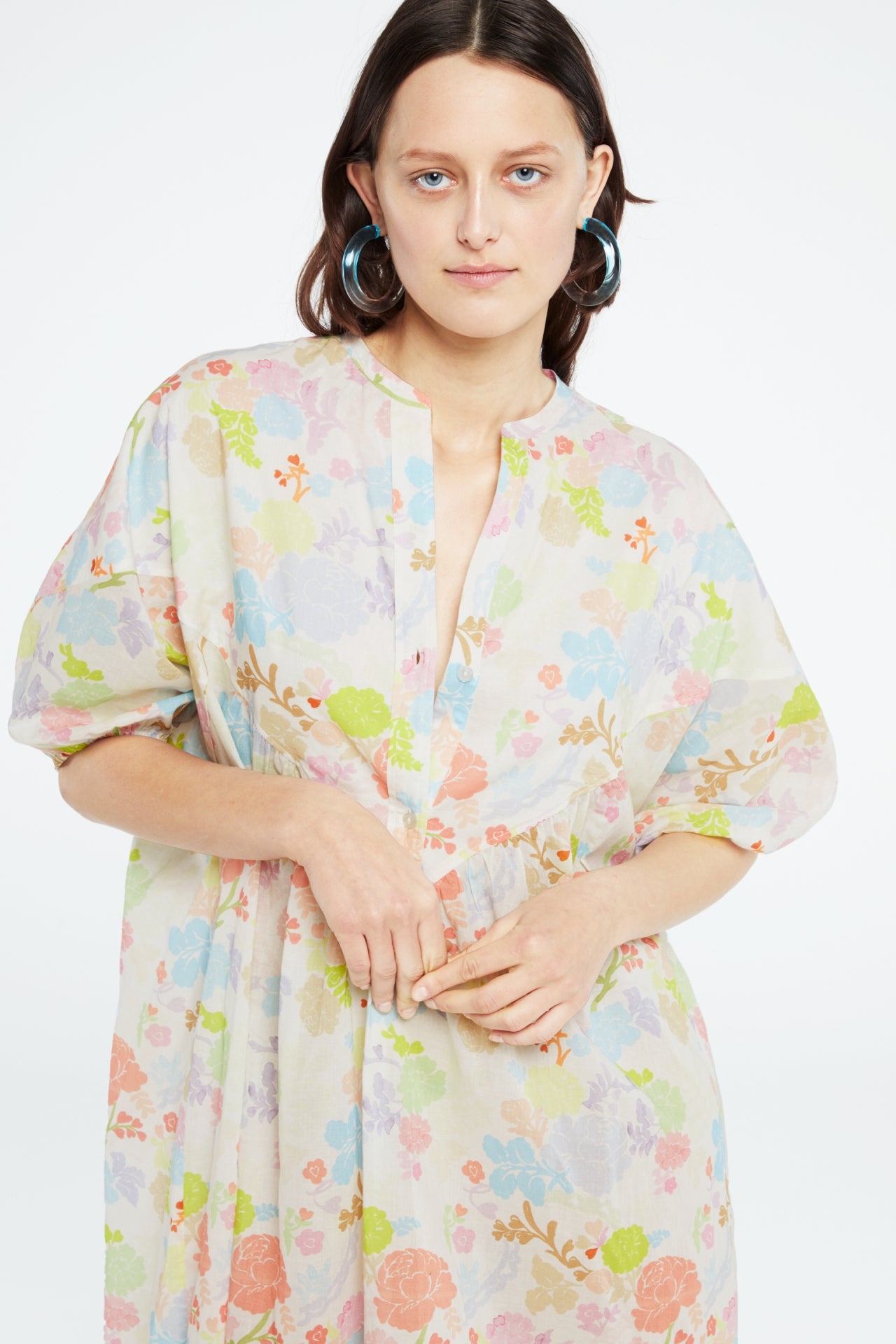 Dover Resort Dress | Cream White/Pink Pap