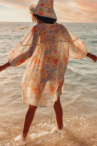 Dover Resort Dress | Cream White/Pink Pap