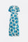 Archana Butterfly Dress | Azure Blue/Cream Whi
