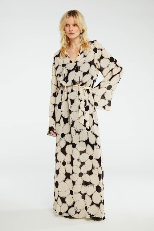 Giselle Dress | Creme Brulee/Black