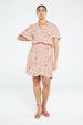 Girlfriend Butterfly dress | Cream White/Pink Gra