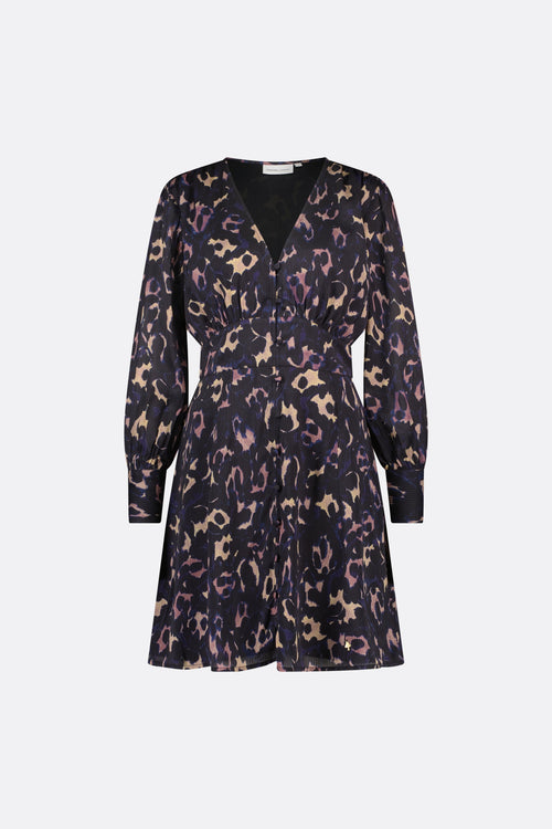 Lynn Short Indi Dress | Black/Classy Camel