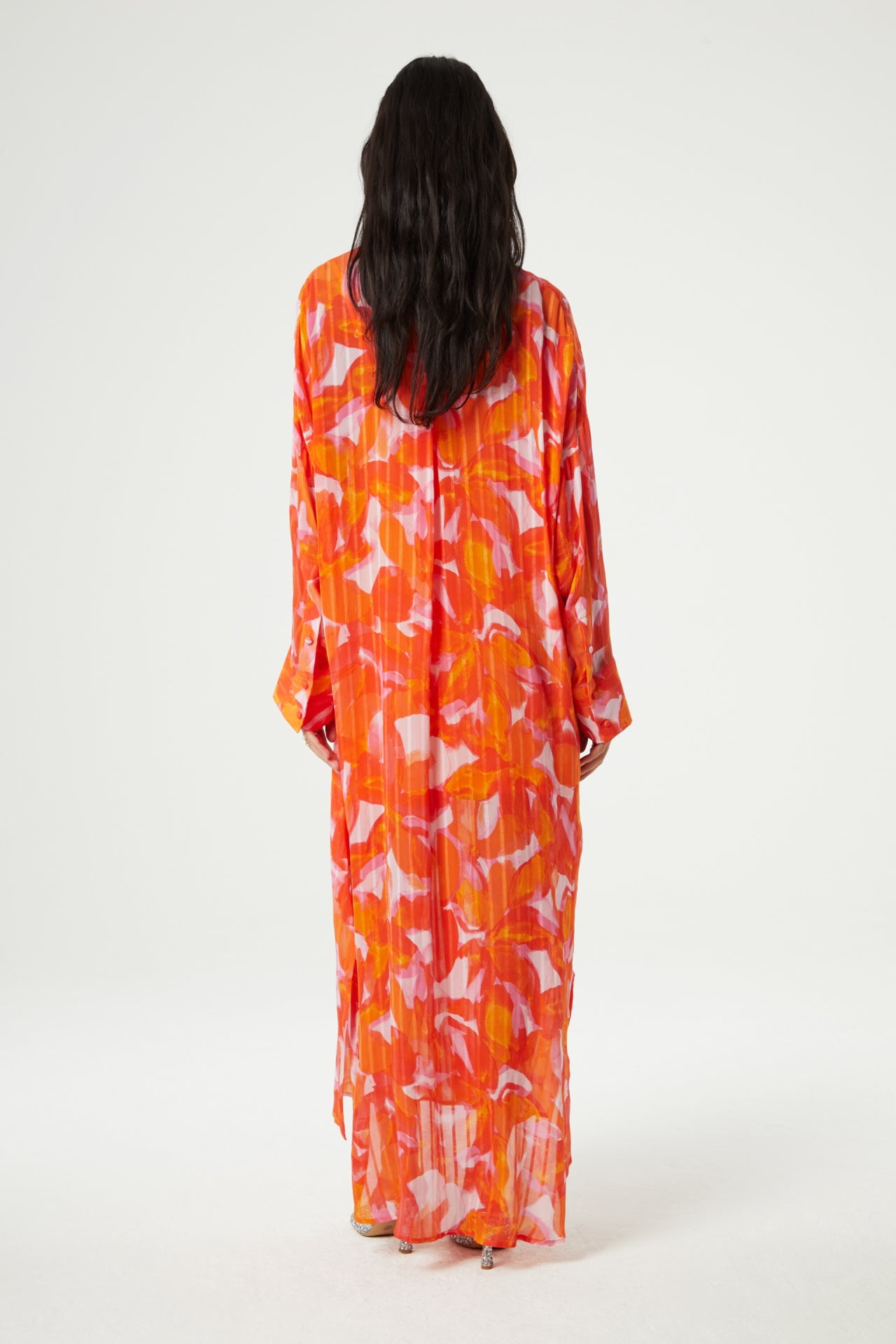 Denis Dress | Mandarin Orange/Pink