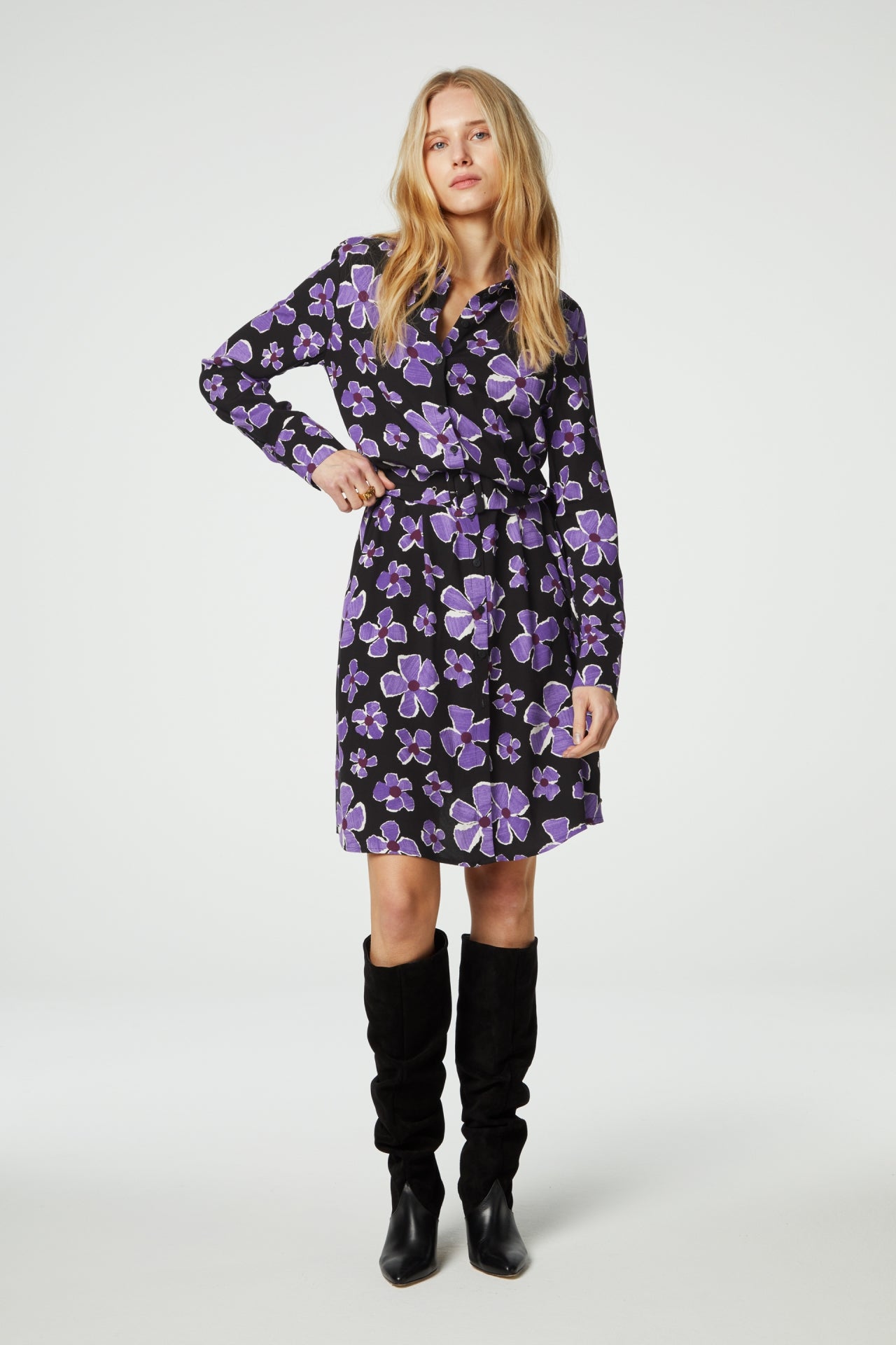 Hayley Jane Dress | Black/Purple Rave