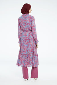 Marilene Dress | Aubergine/Pink Mirag