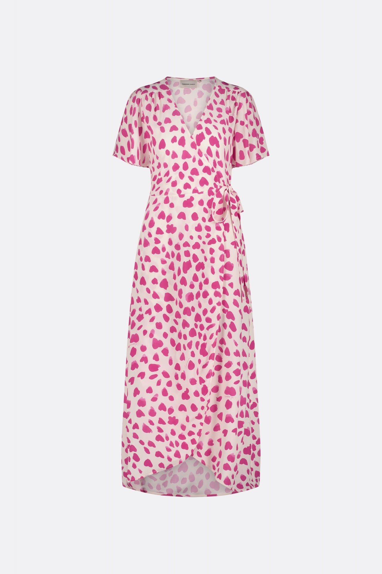Archana Butterfly Dress | Cream White/Hot Pink