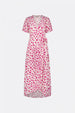 Archana Butterfly Dress | Cream White/Hot Pink