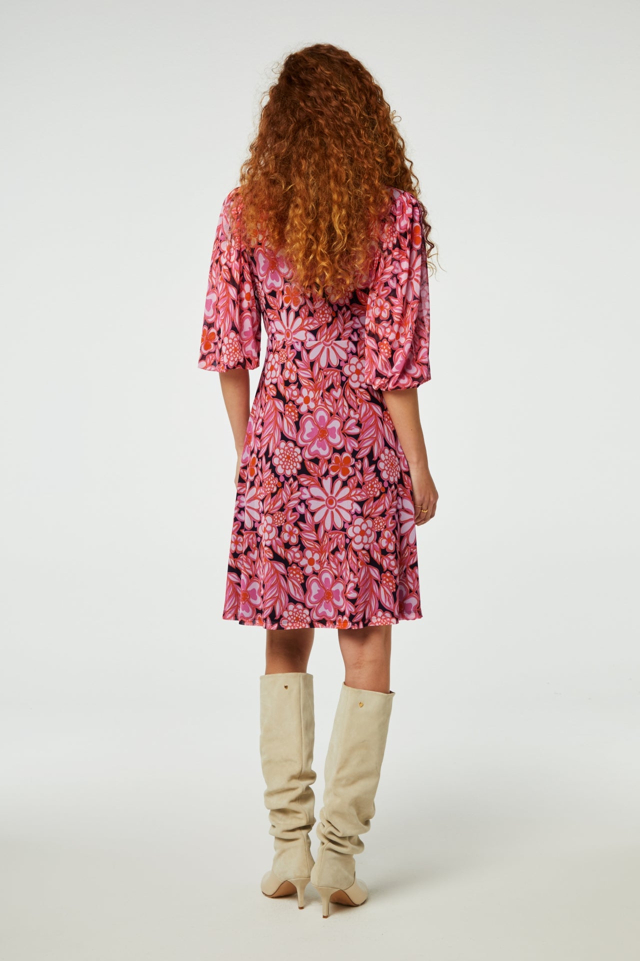 Welma Short Dress | Pink Candy/Mandarin