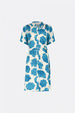Boyfriend Dress | Azure Blue/Cream Whi