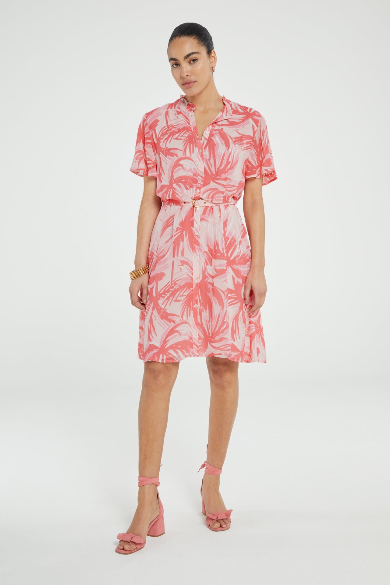 Myla butterfly dress | Pink Grapefruit/Char