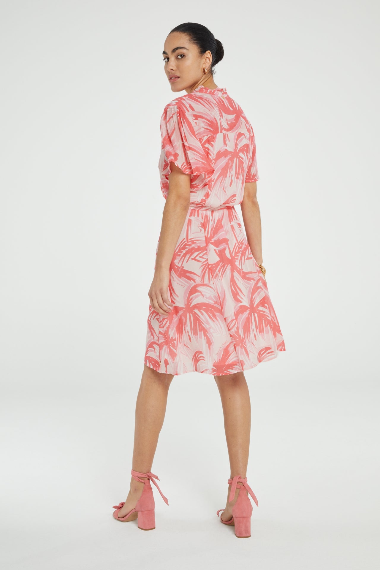 Myla butterfly dress | Pink Grapefruit/Char