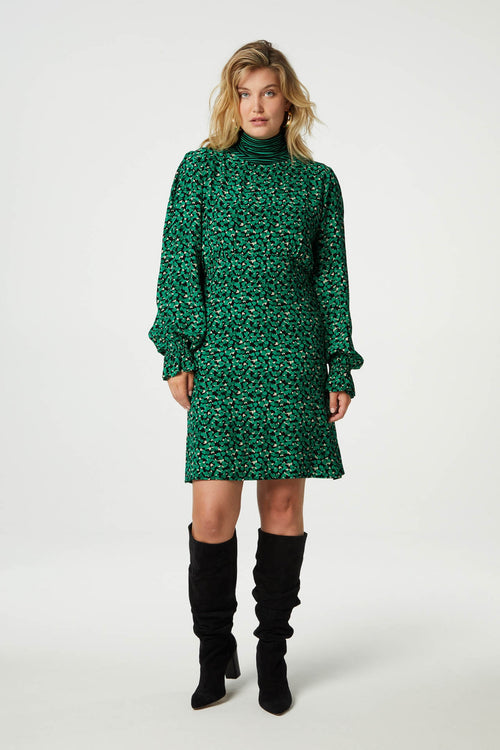 Vanessa dress | Feeling Green/Black