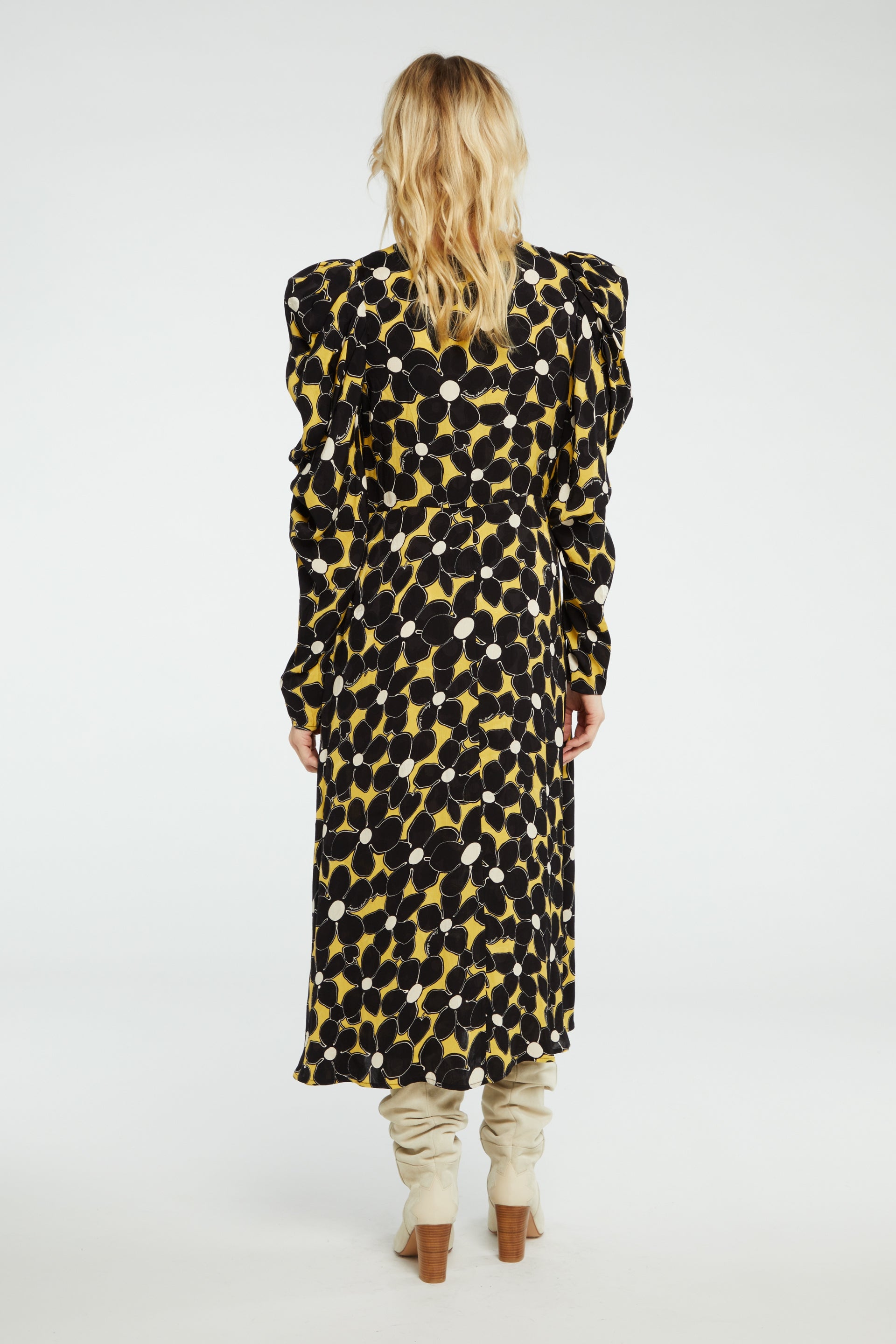 Vera Dress | Dijon Yellow/Black