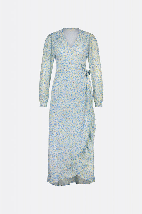 Natasja Frill dress | Cream White/Riad Blu