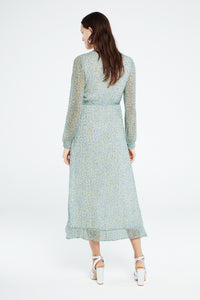 Natasja Frill dress | Cream White/Riad Blu