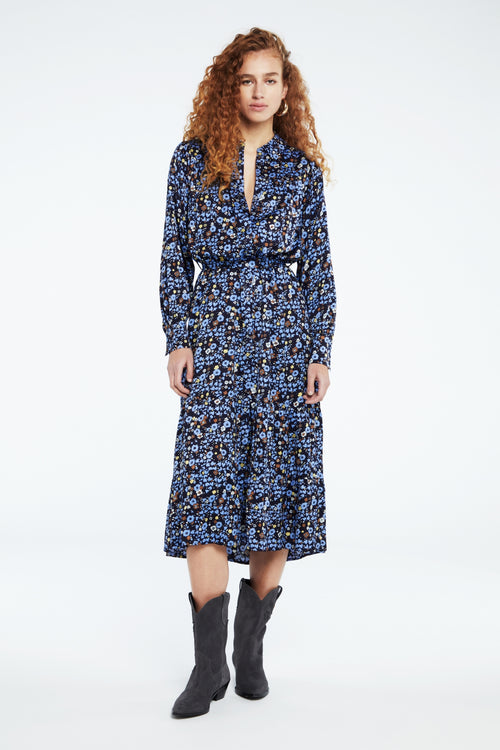 Noa Dress | Navy/Riad Blue