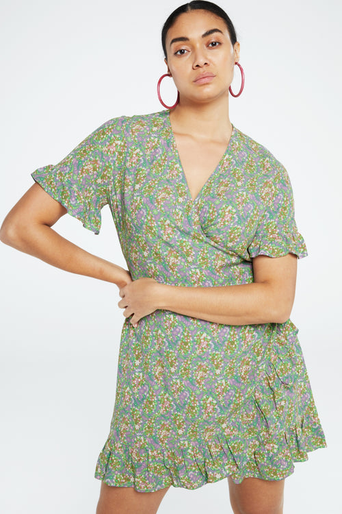 Savina Dress | Lovender/Parakeet