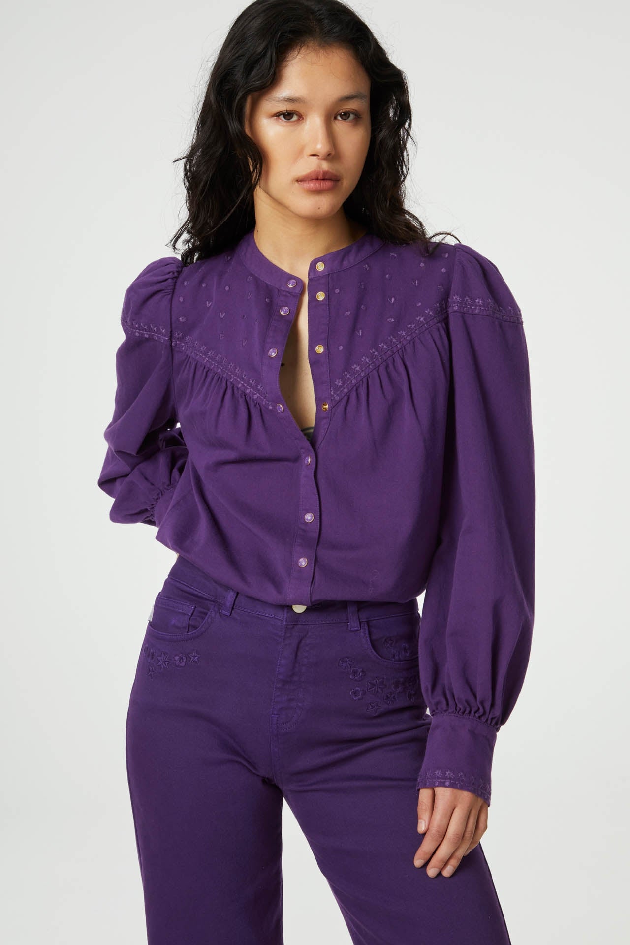 Baker Blouse | Eggplant