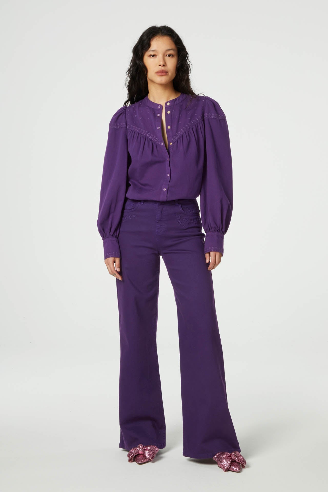 Baker Blouse | Eggplant – Fabienne Chapot