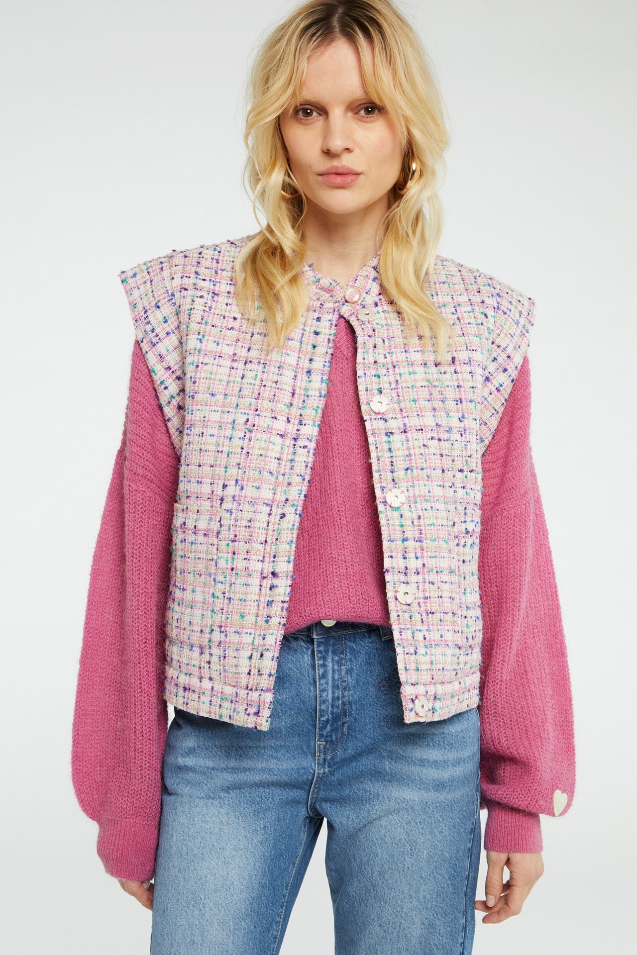 Twiggy Gilet | Bubble Gum Pink