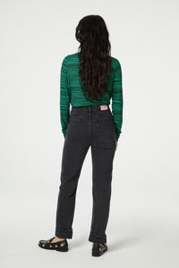 Jade Top | Black/Feeling Green