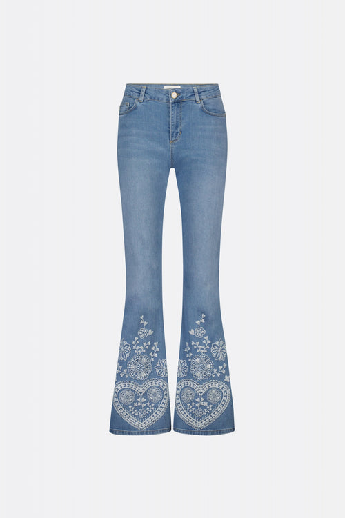 Eva Extra Flare Embro | Light Medium Wash