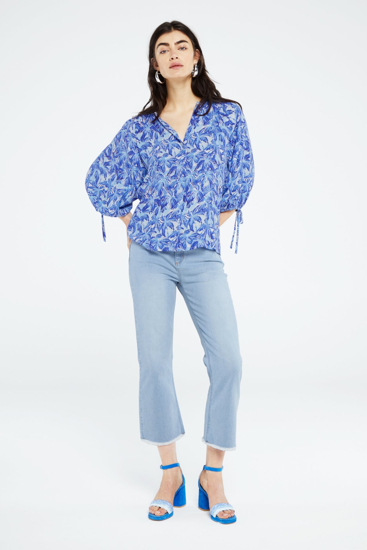 Cooper Blouse | Pool Blue/Caribbean