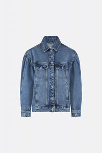 Dana Long Jacket | Medium Wash