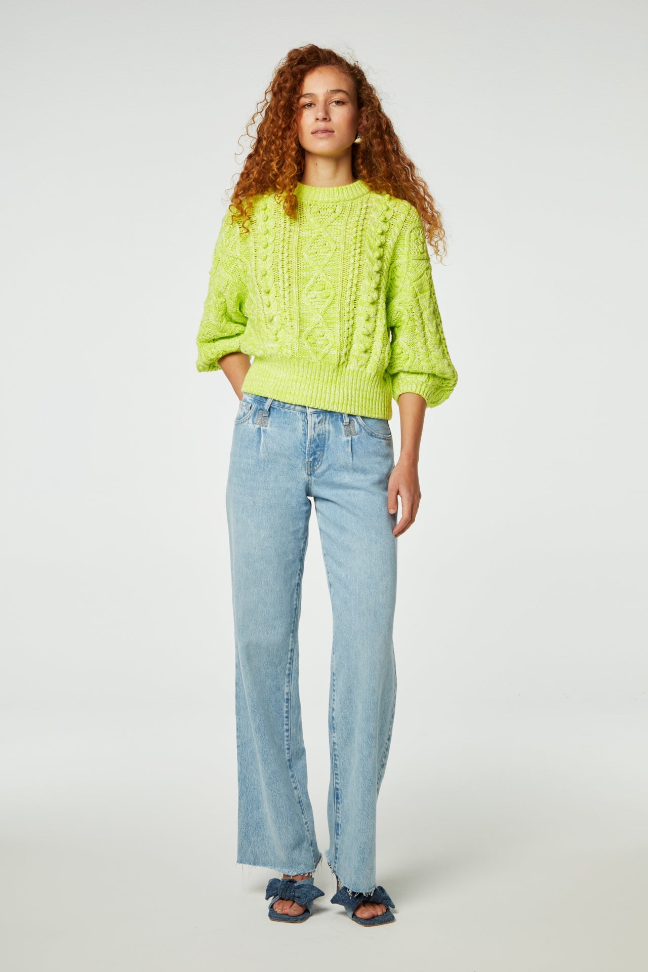 Suzy 3/4 sleeve Pullover | Lovely Lime
