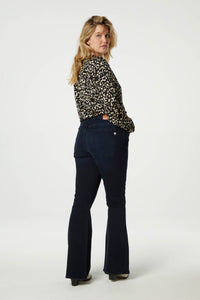 Eva Flare | Dark Medium Denim