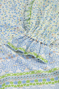 Etje Blouse | Cream White/Riad Blu